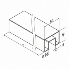 60x40x1.5mm Stainless steel Rectangular Railing Grade 316L Mirror