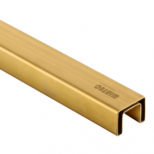 40x30x1.5mm Stainless steel Rectangular Railing Duplex 2205 Gold color