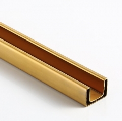 40x30x1.5mm Stainless steel Rectangular Railing Duplex 2205 Gold color