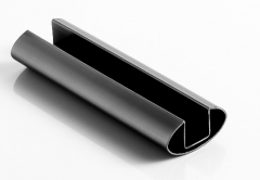 Stainless 304 Oval 60x30x1.5mm Top Rail Black